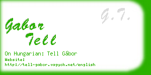 gabor tell business card
